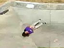 Skateboard to the grundle.